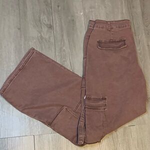 Fashion Nova Brown Cargo Pants with Relaxed Fit